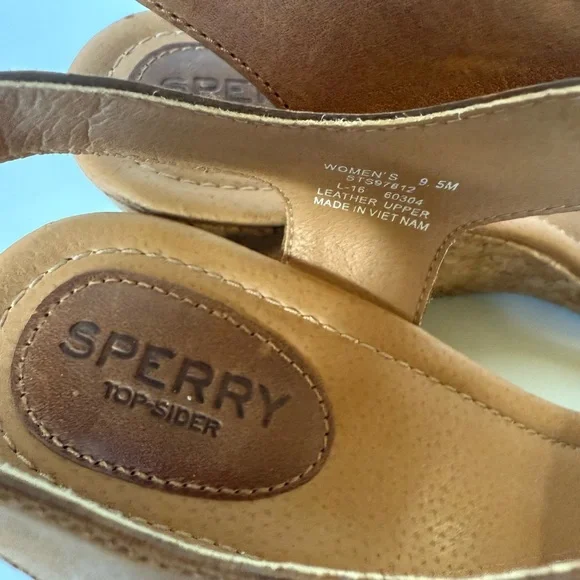 Sperry Dawn Echo wedge sandal Brown 9.5 - Picture 5 of 11
